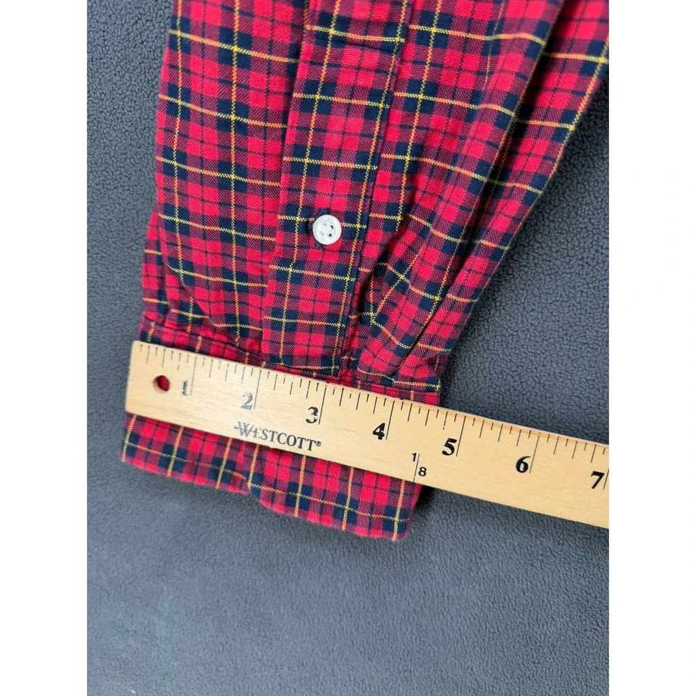 Polo Ralph Lauren Mens XL Classic Fit Red Plaid Button Down Shirt Long Sleeve